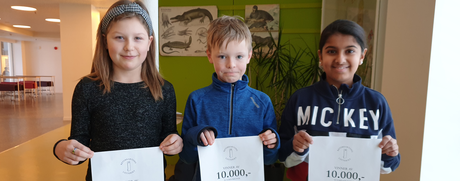 Elever fra Bønsmoen skole. Foto. 