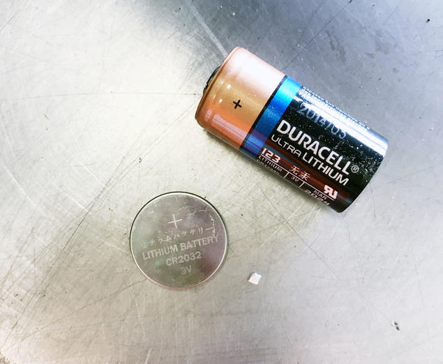 Eksempler på Litiumbatterier. Foto.